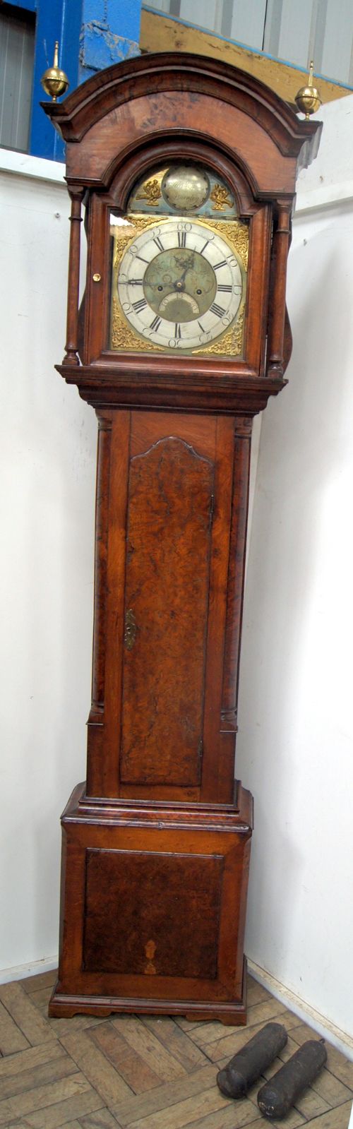 a very good pollard oak grandfather clock