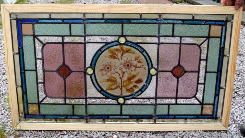 a good painted victorian flower window