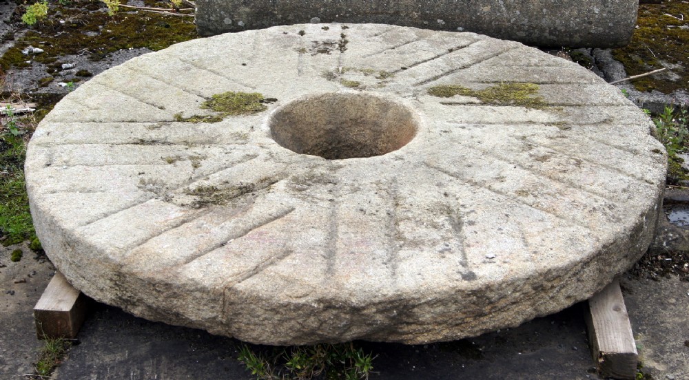 a wonderful large architectural 17th century millers stone