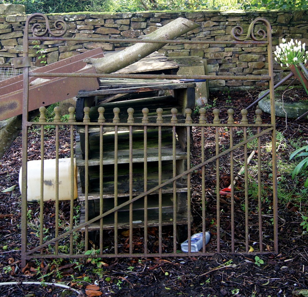 victorian large wrought iron pedestrian gate