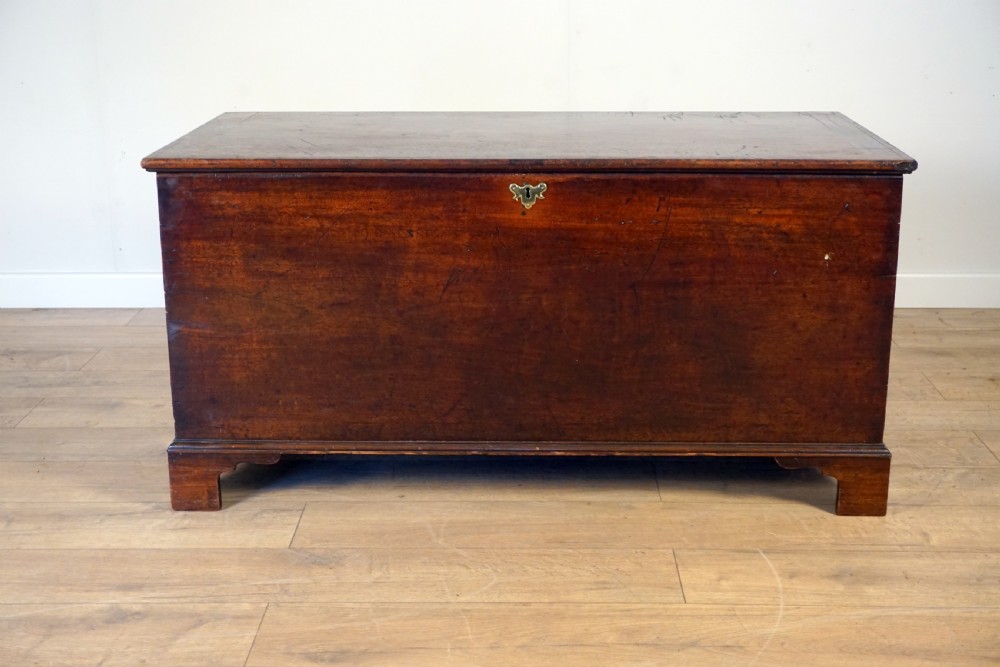 a good mahogany english early 19th century military trunk