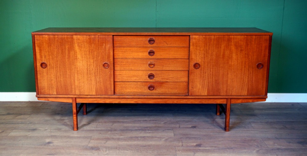 quality dux teak mid century credenza sweden