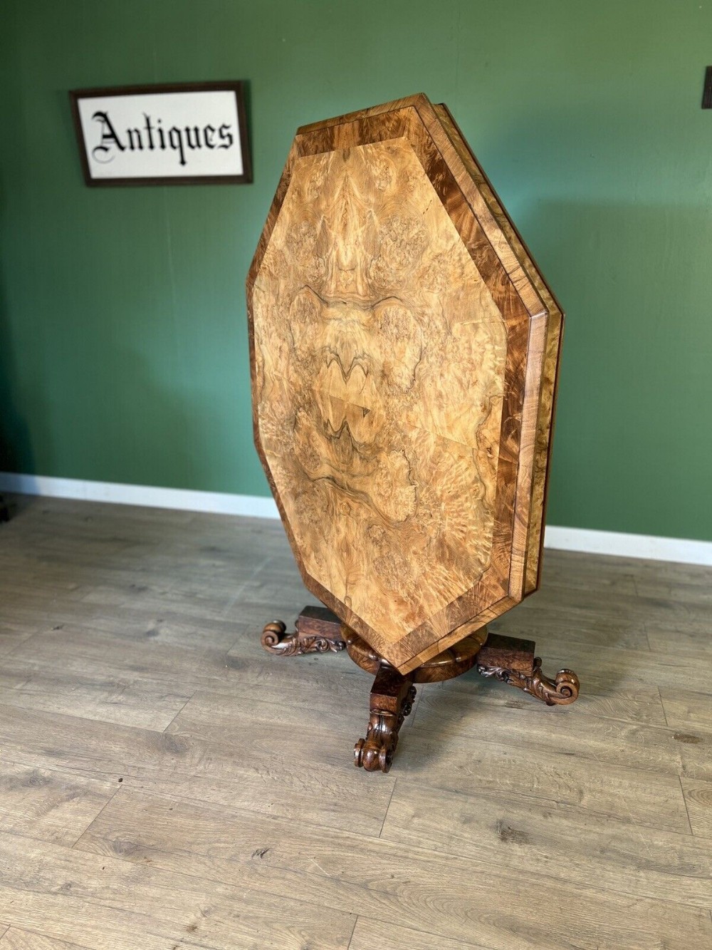 a large 19th century octagonal centre table by wc wilkinson