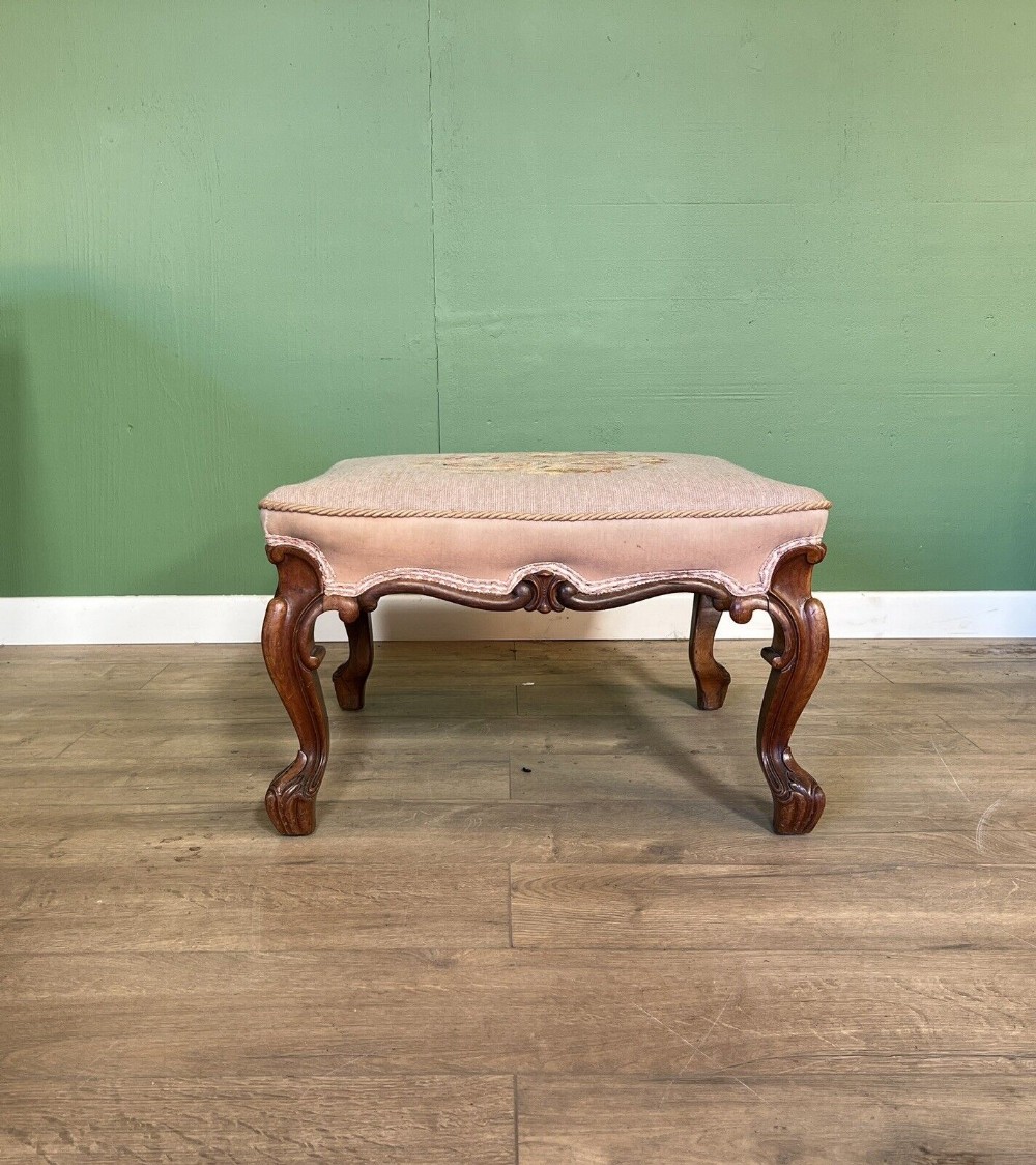 original victorian rosewood foot stool