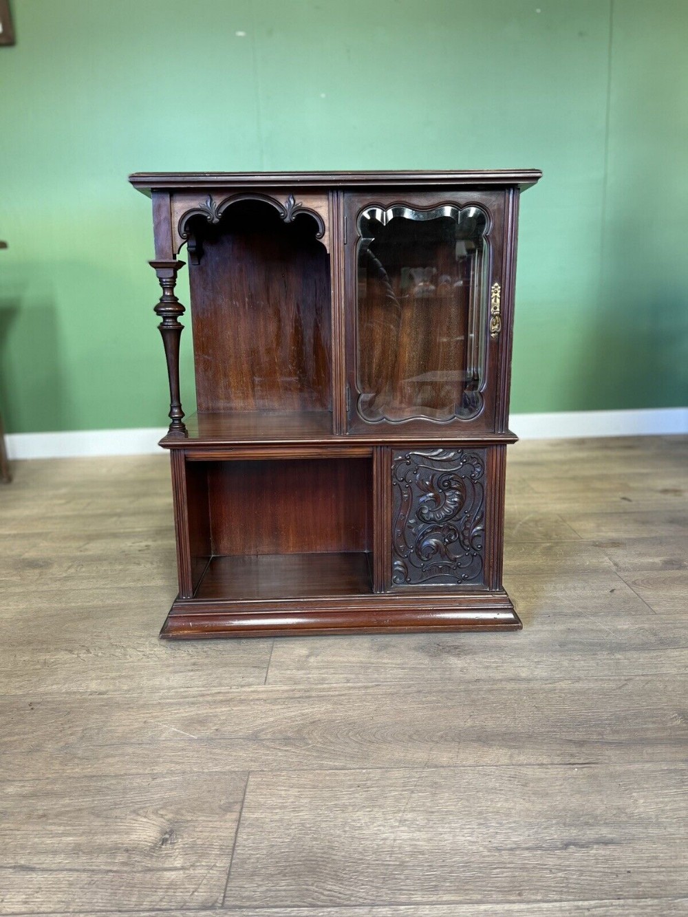 a superb quality mahogany revolving cabinetbookcase