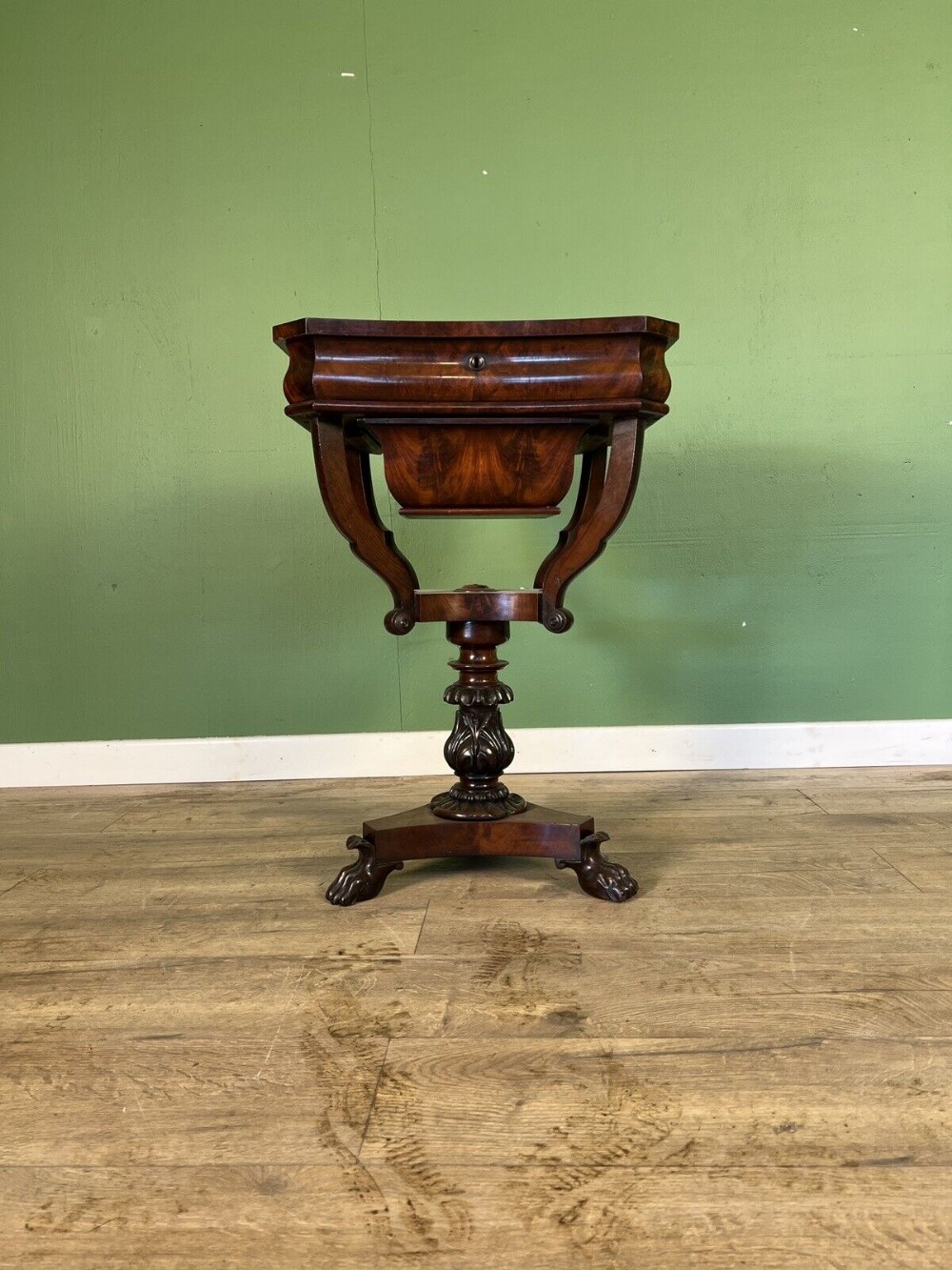 superb mahogany william iv workbox