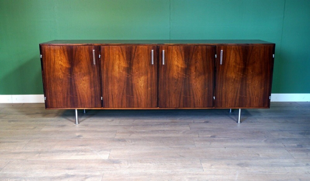 axel christensen rio rosewood and chrome credenza