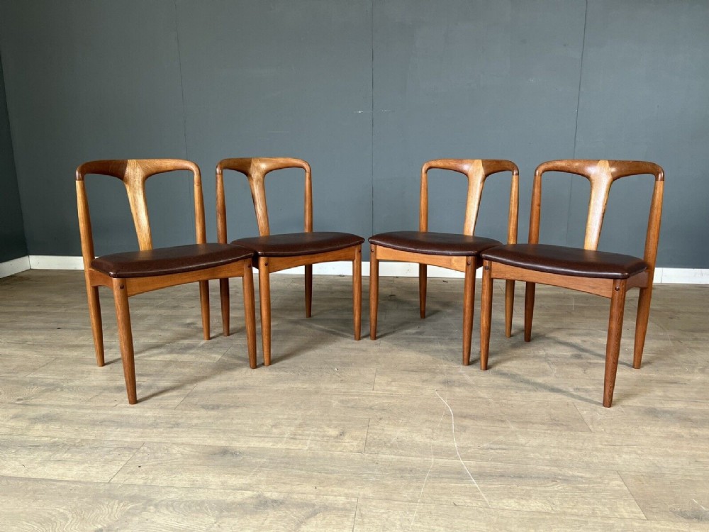 johannes andersen for uldum mobelfabrik mid century teak juliane chairs
