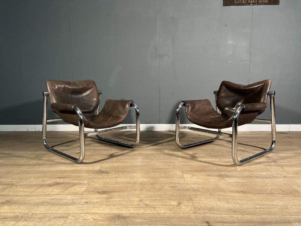 pair of brazilian alpha lounge chairs by maurice burke for pozza 1960s