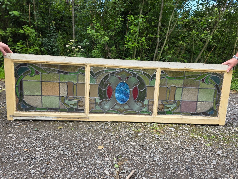 1910 antique leaded glass window