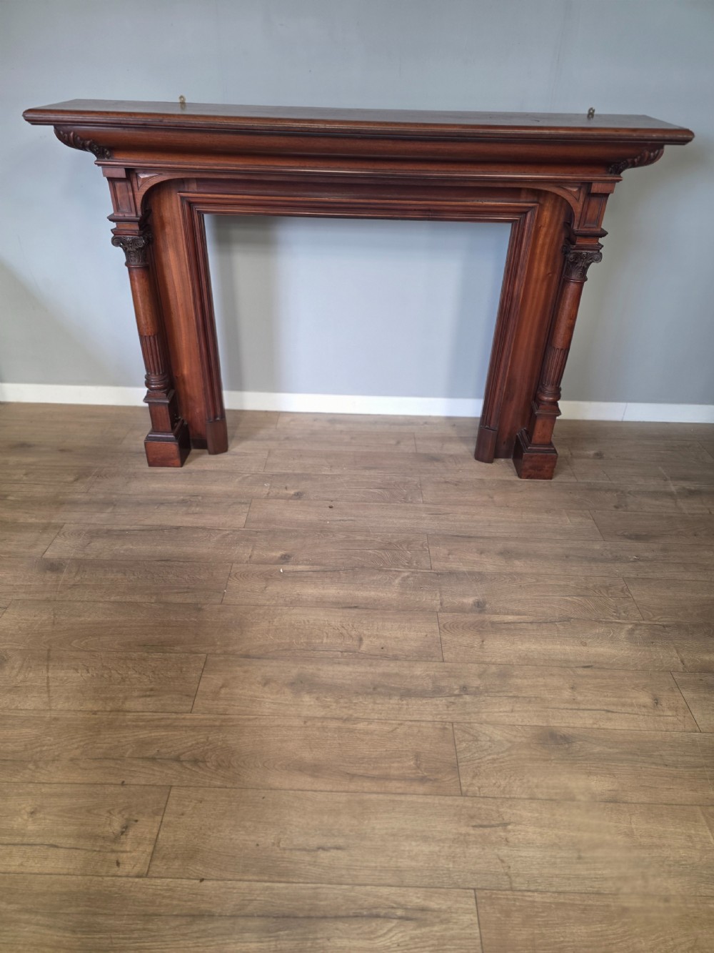 antique victorian mahogany chimney piece