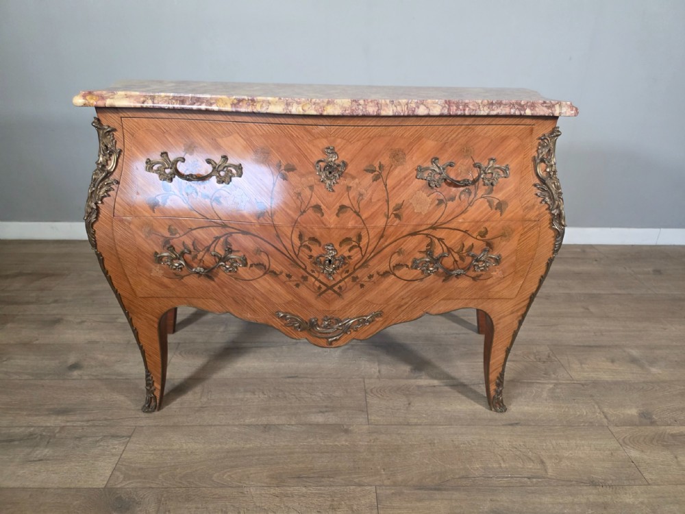 1920s antique french marble top commodechest