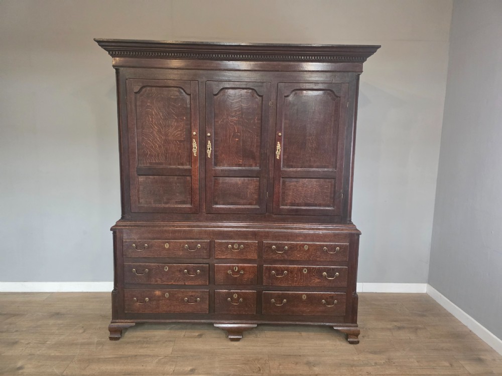 antique 1780s oak harness cupboard
