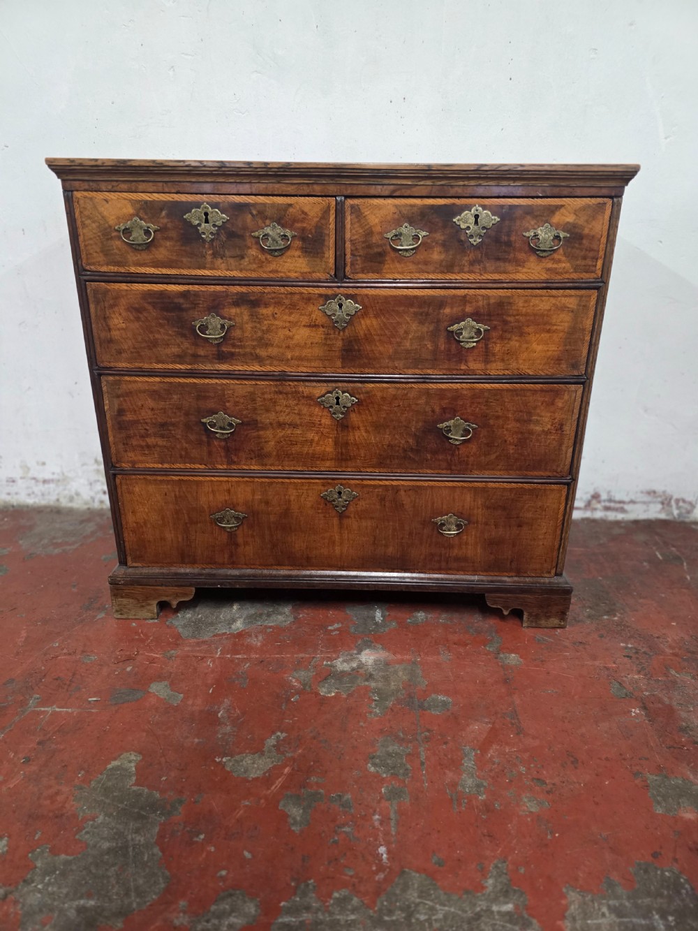 antique georgian pollard oak chest of drawers 1760s