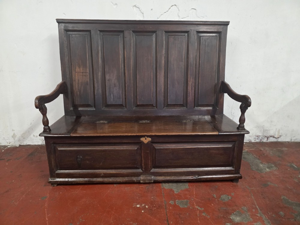antique late georgian settle bench