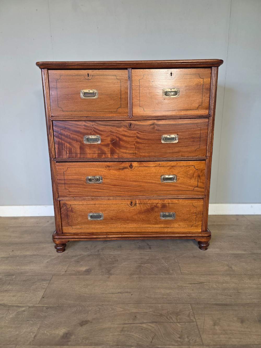 antique 19th century teak military chest