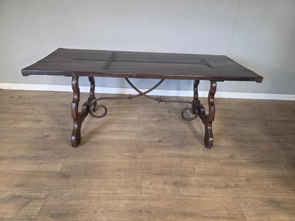 antique oak catalonia style refectory table